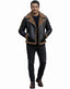 Genuine Leather Aviator Jacket | Faux Shearling Winter Coat