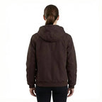 Carhartt Men’s Brown Hooded Canvas Work Jacket | Insulated Winter Coat