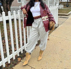 Faux Leather Jacket Women | Oversized Vegan Biker Coat