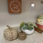 Patterned Woven Pumpkin Natural