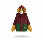 90’s Classic Color block Jacket – Retro Windbreaker Hoodie