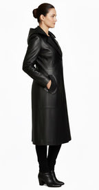 Wesley Costume Leather Trench Coat | Vintage Long Overcoat for Men & Women | Halloween Cosplay