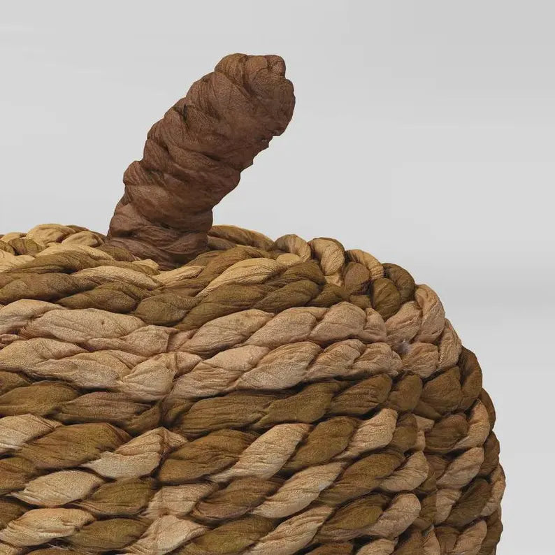 Patterned Woven Pumpkin Natural