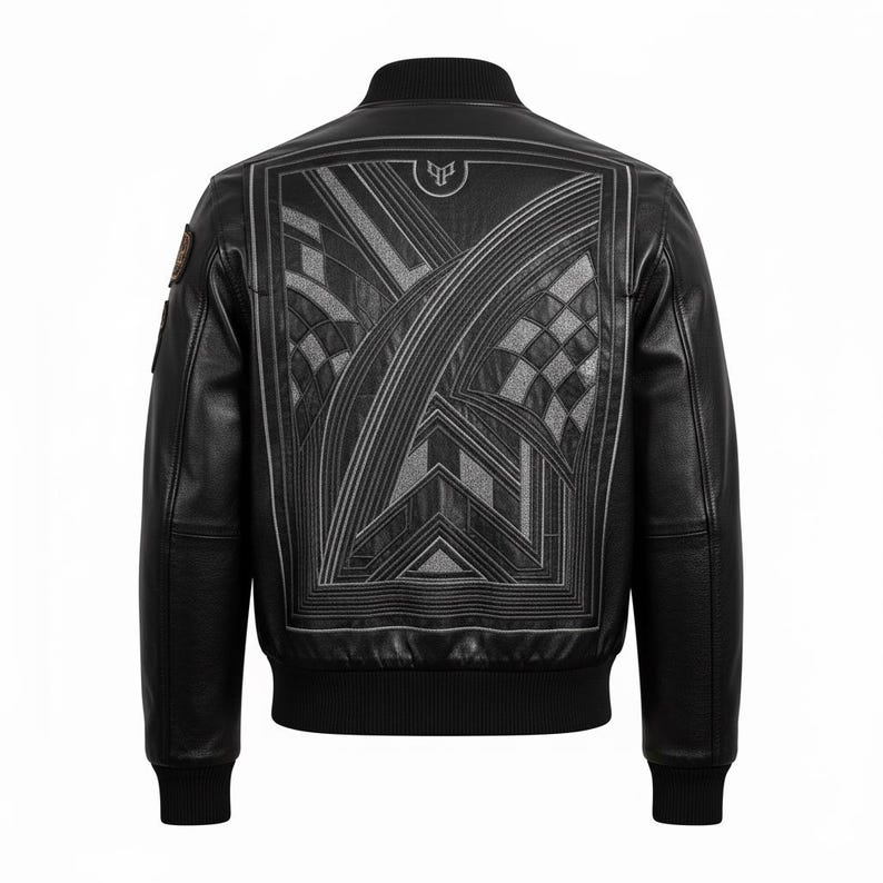 Men’s Black Faux Leather Bomber Jacket | Classic Zip-Up Moto Jacket | Lightweight Casual Streetwear Outerwear