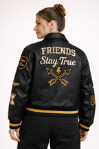 Leather Bomber Jacket | Unisex Dragon Varsity Jacket for Men & Women – Streetwear Jacket with Embroidery Premimum Look