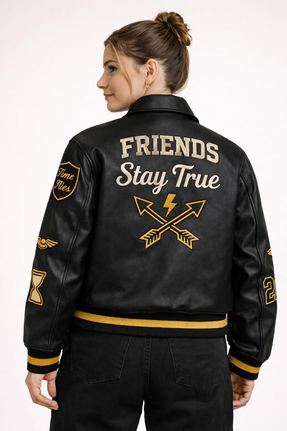 Leather Bomber Jacket | Unisex Dragon Varsity Jacket for Men & Women – Streetwear Jacket with Embroidery Premimum Look