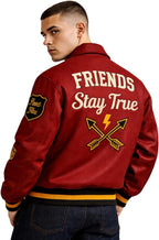 Leather Bomber Jacket | Unisex Dragon Varsity Jacket for Men & Women – Streetwear Jacket with Embroidery Premimum Look