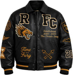 Leather Bomber Jacket | Unisex Dragon Varsity Jacket for Men & Women – Streetwear Jacket with Embroidery Premimum Look
