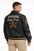 Leather Bomber Jacket | Unisex Dragon Varsity Jacket for Men & Women – Streetwear Jacket with Embroidery Premimum Look