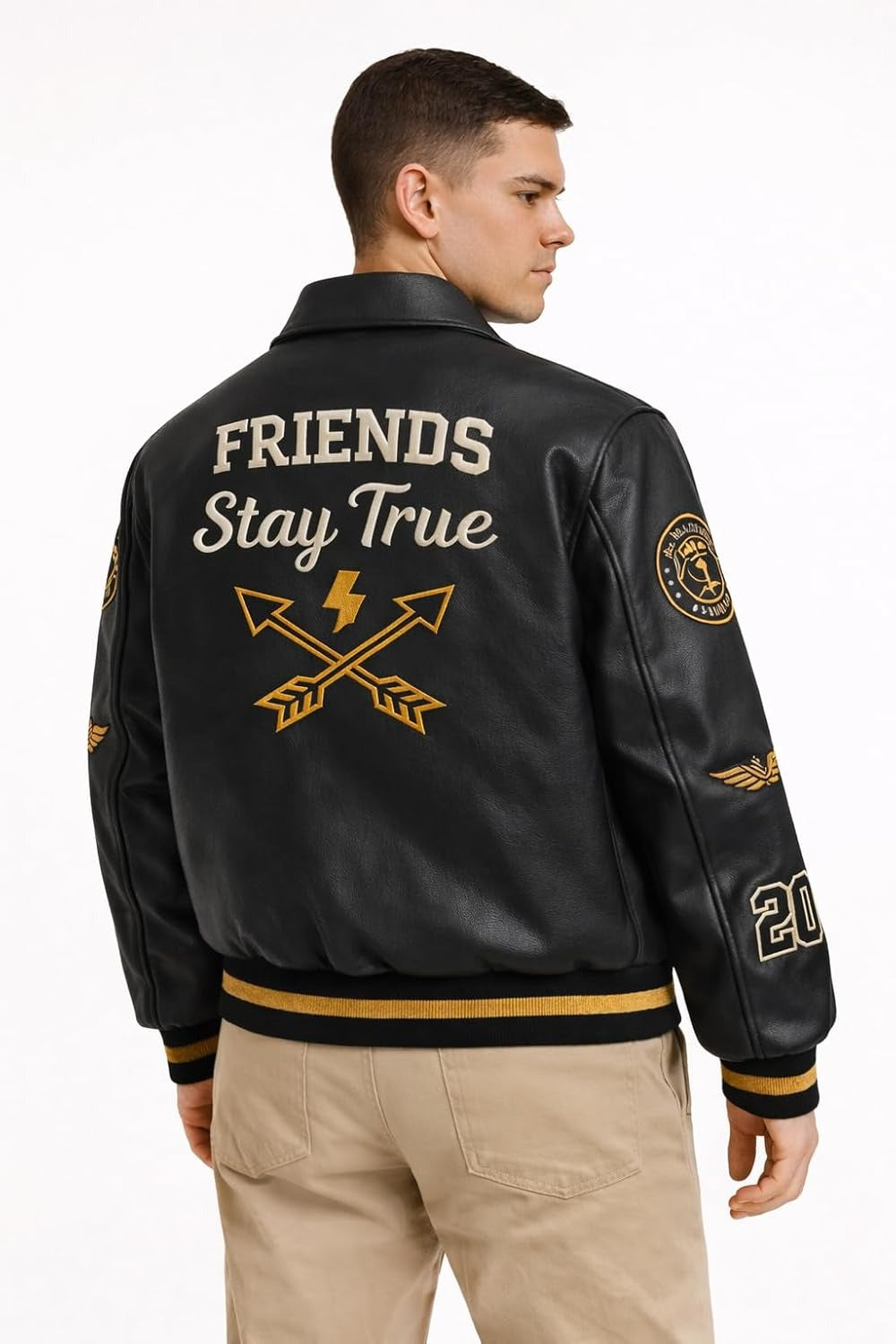 Leather Bomber Jacket | Unisex Dragon Varsity Jacket for Men & Women – Streetwear Jacket with Embroidery Premimum Look