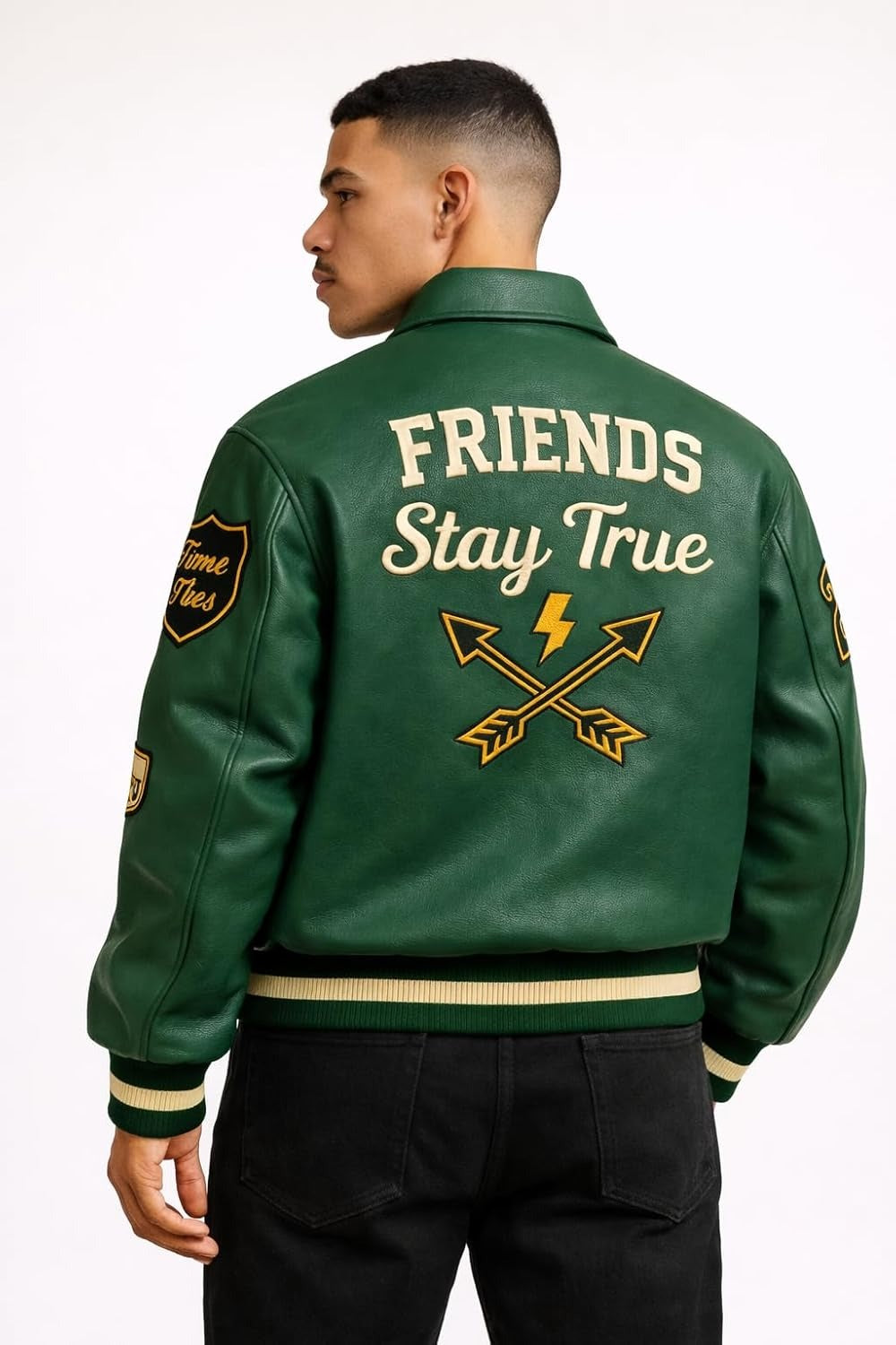 Leather Bomber Jacket | Unisex Dragon Varsity Jacket for Men & Women – Streetwear Jacket with Embroidery Premimum Look