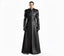 Black Hooded Leather Trench Coat | Gothic Long Coat