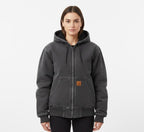 Unisex Black Workwear Bomber Hoodie | Heavy Duty Zip-Up Winter Coat