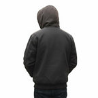 Unisex Black Workwear Bomber Hoodie | Heavy Duty Zip-Up Winter Coat